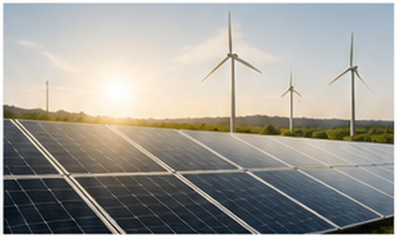 Photovoltaik und Windenergie